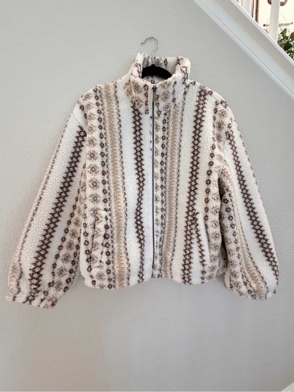 Universal Thread Sherpa Fleece Jacket Zip Up Size M